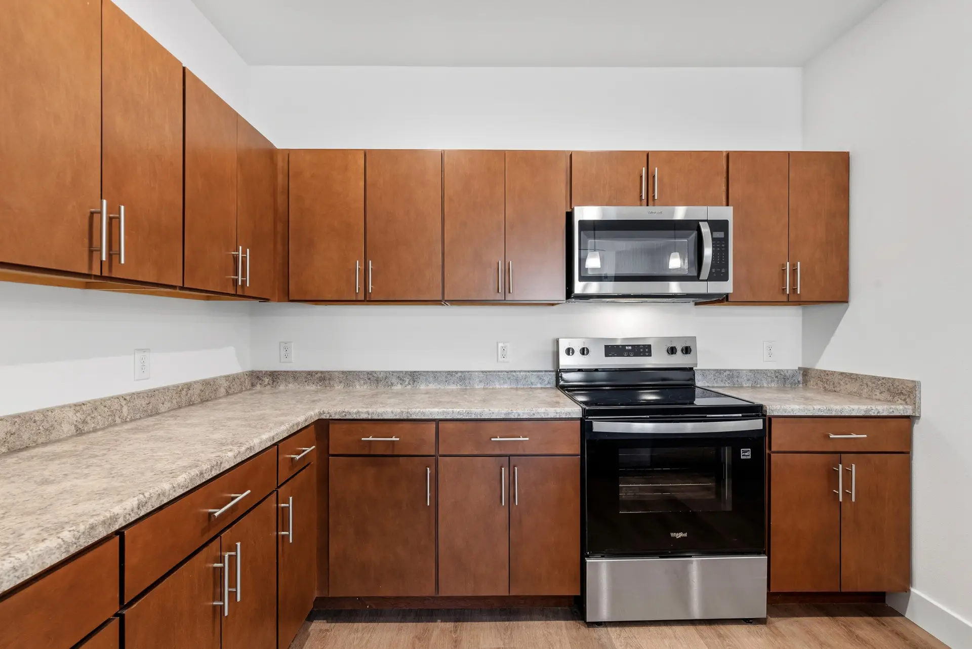 Lumin Terrace Unit 104 - Kitchen Cabinet and Stove